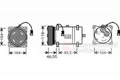 VAN WEZEL 0900k161 -  Компрессор, кондиционер